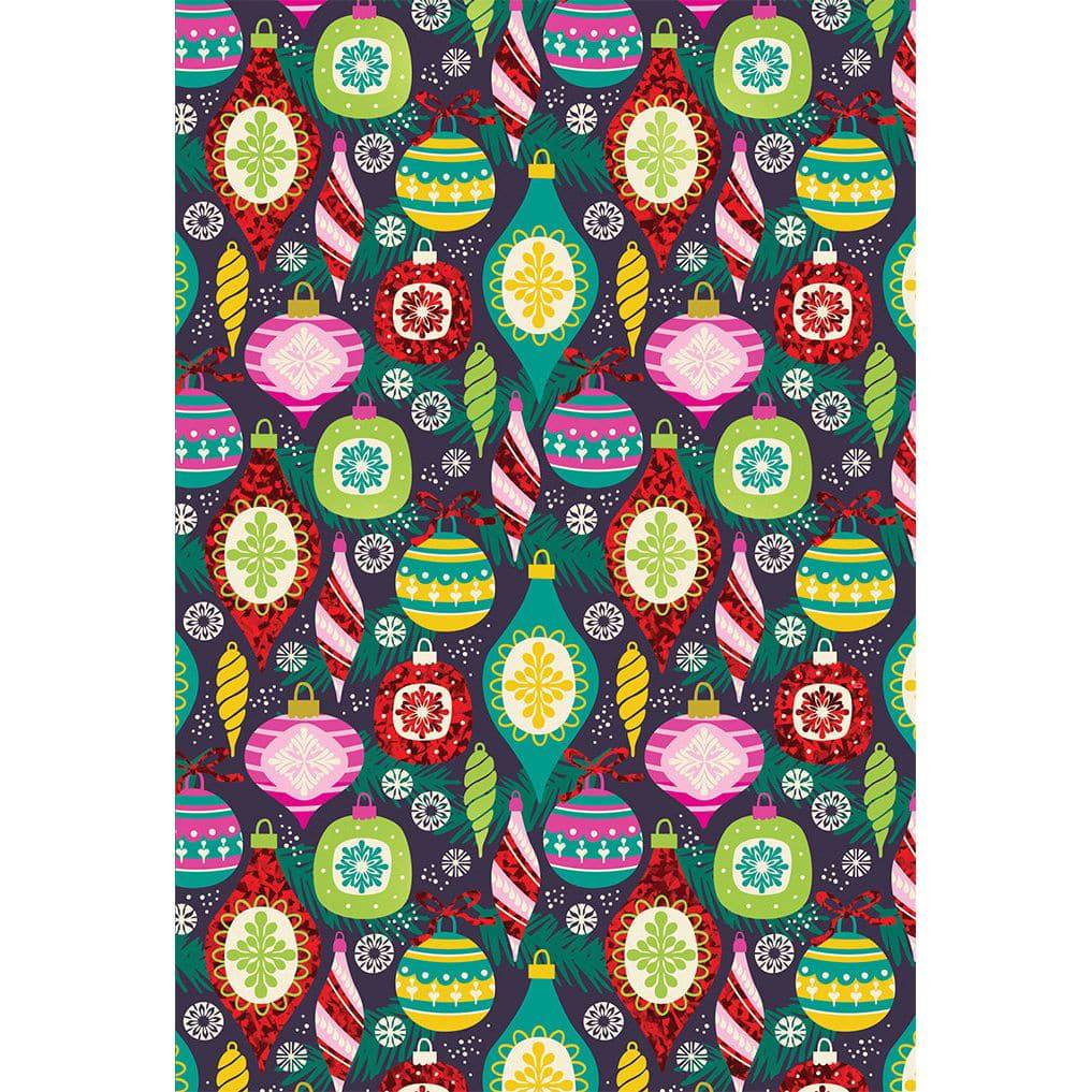 Bright Baubles Christmas card by Pictura featuring colorful, festive holiday ornaments and cheerful seasonal design.